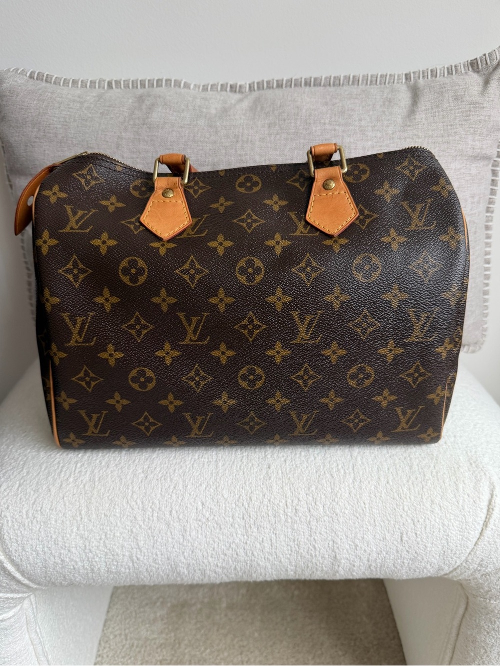 Louis Vuitton Brown Monogram Canvas Speedy Bag 30 with insert